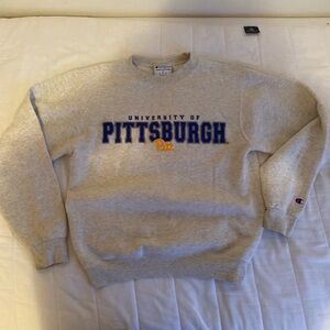 Champion University of Pittsburgh Gray Crewneck Sweatshirt